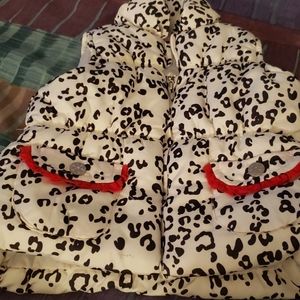 Black and white Cheetah Print Bubble Vest